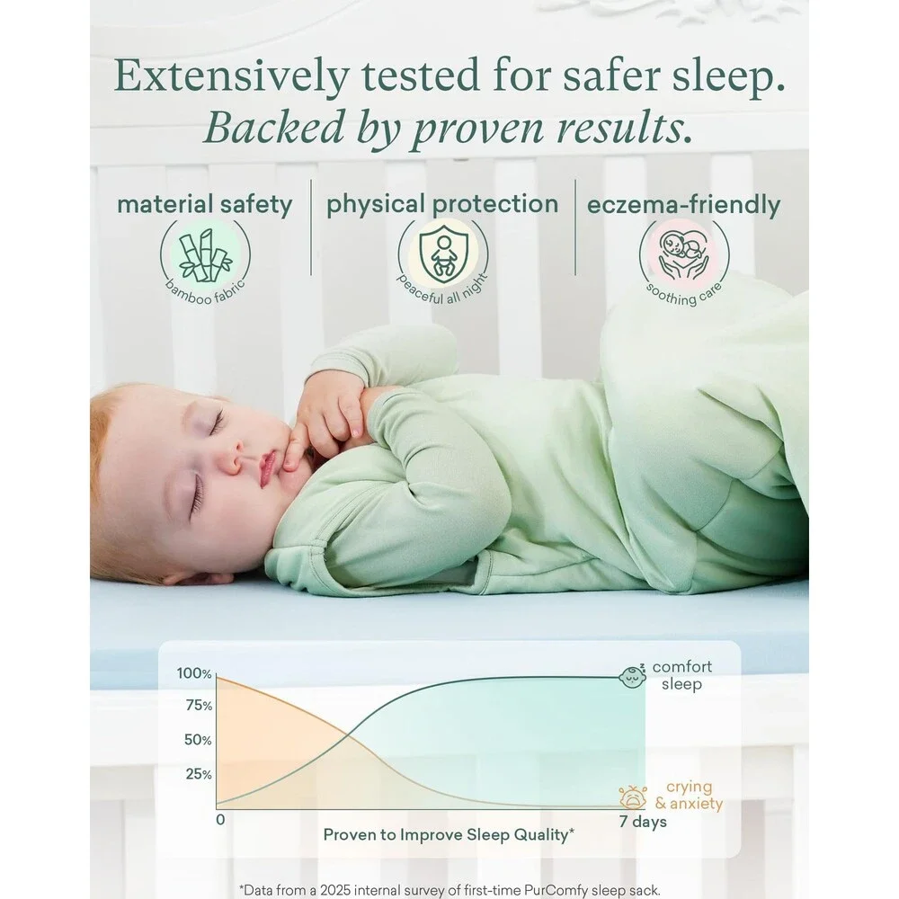 PurComfy Baby Supersoft Sleep Sack 10 TOG Premium Bamboo Viscose Sleeping 3-6M